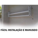 Varal Para Roupas Sanfonado 80cm Extensível Reforçado Parede Abre Fecha