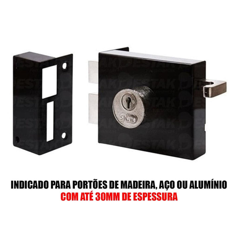 Fechadura 921 X 100mm - Preto Silvana