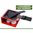 Raclete Simples Vermelho 7 Peças