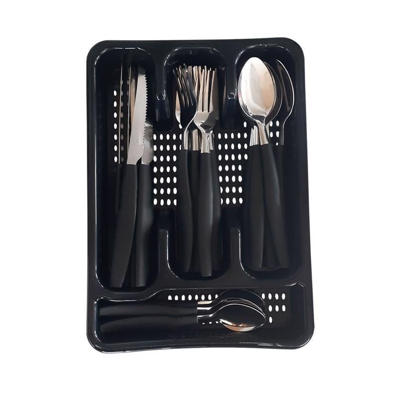 Talheres/Faqueiro 25 Pçs Preto 123util