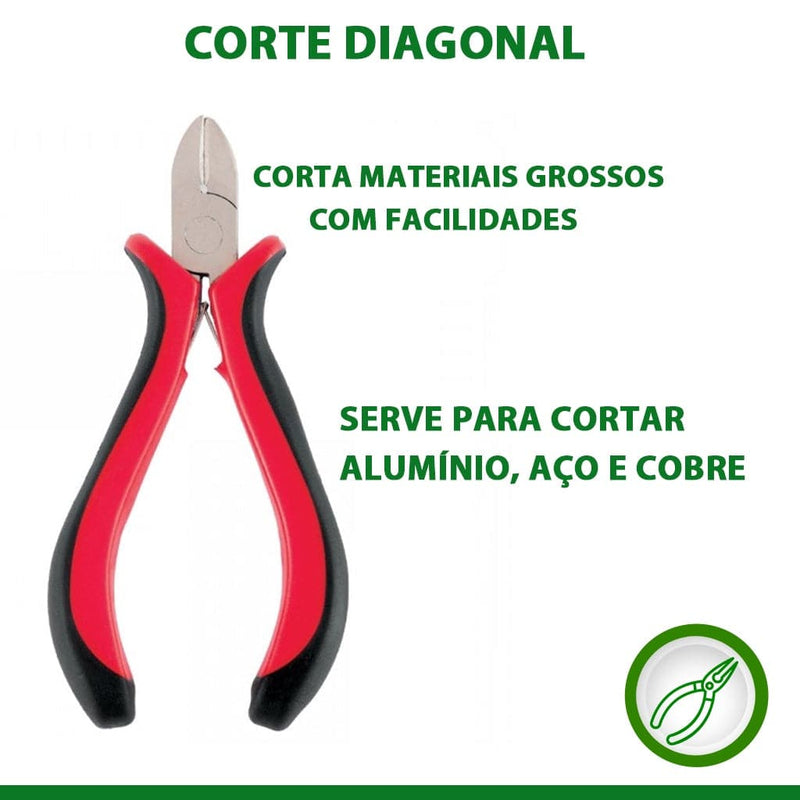 MINI ALICATE BICO MEIA CANA RETO 5" 130MM NIQUELADO MTX