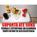 Mesa Dobr De Alum. Tampo Mdf 60X45X25/59Cm Palisad