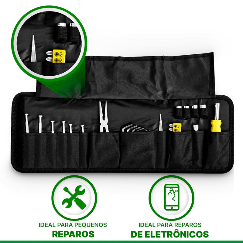 Jogo De Ferramentas Com Bolsa Dobravel 32 Peças