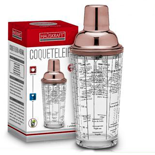 Coqueteleira De Vidro Aço Inox Hauskraft 450 ML