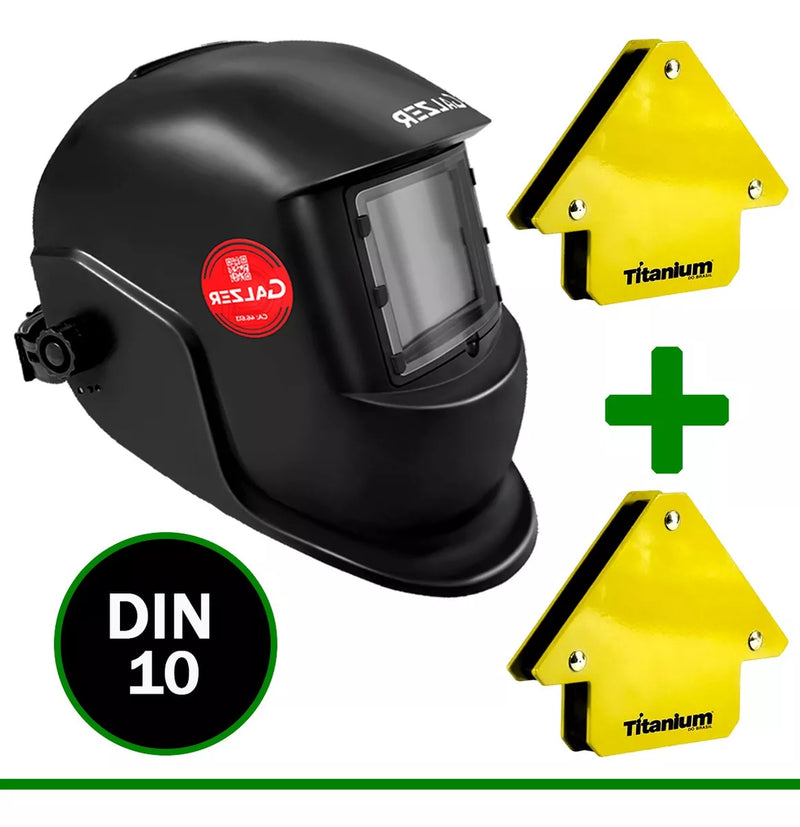 Kit Máquina Inversora de Solda Snel Com Esquadros Magnético 12 kg e Máscara de Proteção Galzer
