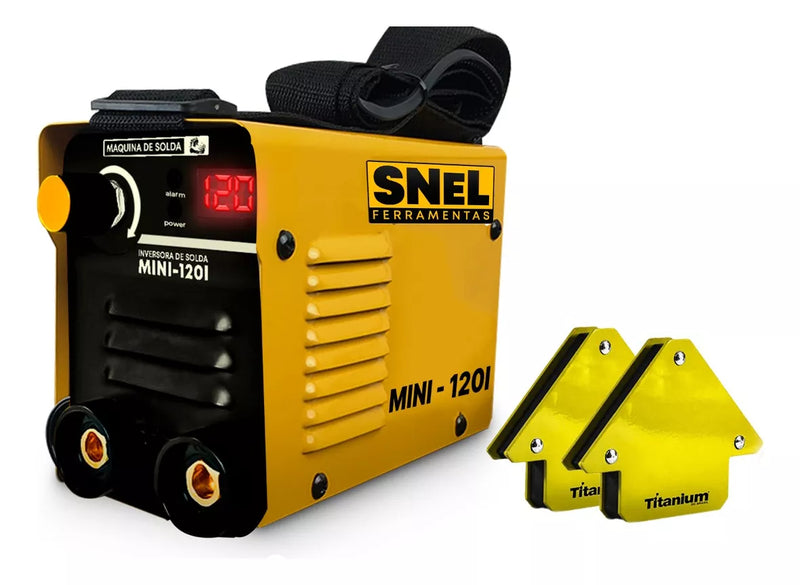 Kit Máquina Inversora de Solda Snel Com Esquadros Magnético 12 kg e Máscara de Proteção Galzer