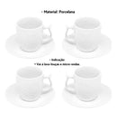 Xicara De Chá Brixto Branca 150Ml 6 Peças