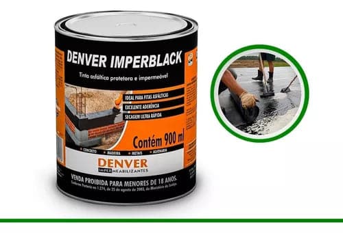 TINTA ASFÁLTICA IMPERBLACK 900ML DENVER Destak Ferramentas