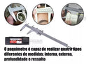 PAQUIMETRO UNIVERSAL METALICO 200MM Destak Ferramentas