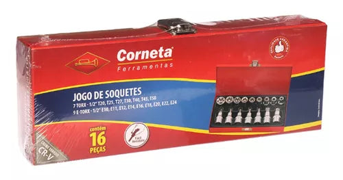 Soquete E-Torx Jg 16 Peças