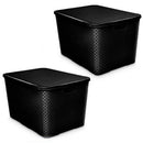 Kit 2 Caixa Organizadora Rattan 7 Litros Com Tampa Arqplast