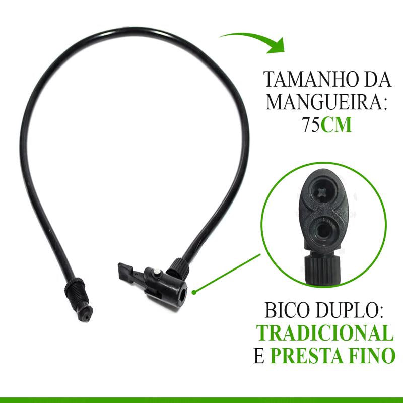 Kit Bomba Bicicleta Manual Com Manometro 160psi com Chave 10 Em 1