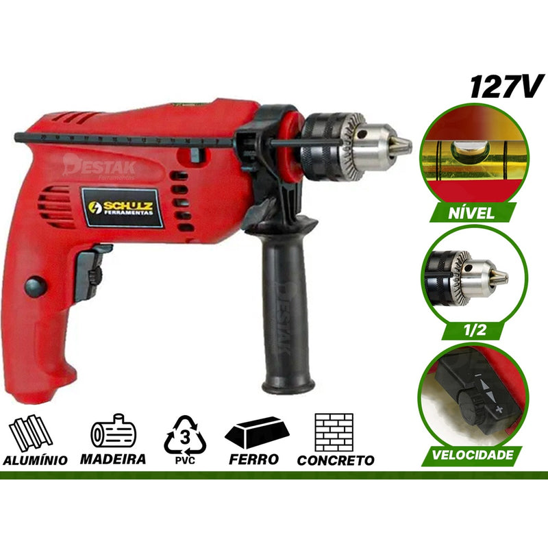 Kit Furadeira Schulz 220v + 41 Peças