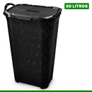 Cesto Rattan Com Tampa Basculada