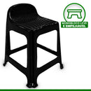 Banqueta Preta Com Encosto