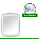 ARMÁRIO PARA BANHEIRO BRANCO COM ESPELHO 47X36X10 METASUL
