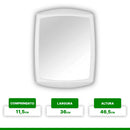 ARMÁRIO PARA BANHEIRO BRANCO COM ESPELHO 47X36X10 METASUL