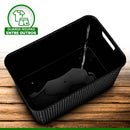 Caixa Organizadora Rattan Preto 40 Litros C/ Tampa 25603 Arqplast