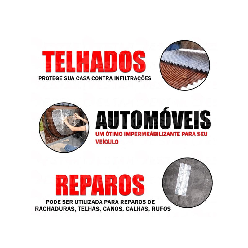 MANTA ASFALTICA ALUMINIZADA 45CM Destak Ferramentas