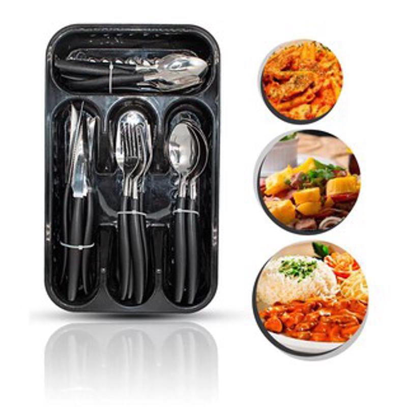 Talheres/Faqueiro 25 Pçs Preto 123util