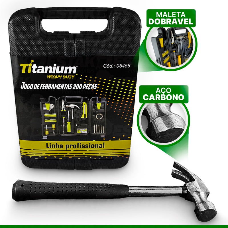 Kit 200 Peças Ferramentas Com Maleta + 40 Peças