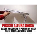 Mesa Dobr De Alum. Tampo Mdf 60X45X25/59Cm Palisad