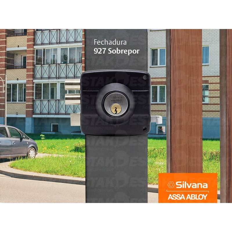 Fechadura 927 X 100mm - Preto Silvana