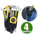 Cinto Bolsa Porta Ferramentas 4 Bolsos Com Ferramentas Eletricista Pedreiro Reforçada