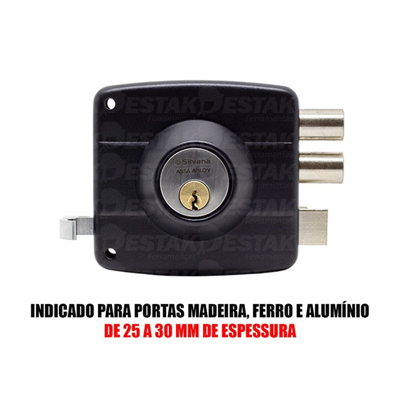 Fechadura 927 X 100mm - Preto Silvana