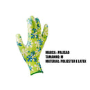 Luvas Poliester Latex Estampada Multiuso Para Jardinagem