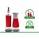 GALHETEIRO DE VIDRO 2 PEÇAS VERMELHO Destak Ferramentas