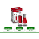 GALHETEIRO DE VIDRO 2 PEÇAS VERMELHO Destak Ferramentas