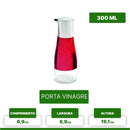 GALHETEIRO DE VIDRO 4 PEÇAS VERMELHO Destak Ferramentas