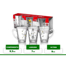 CANECA DE VIDRO HONNEY 3 PEÇAS Destak Ferramentas