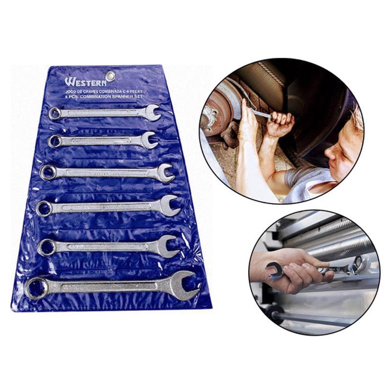 JOGO DE CHAVE COMBINADA 6 A 13MM 6 PEÇAS WESTERN